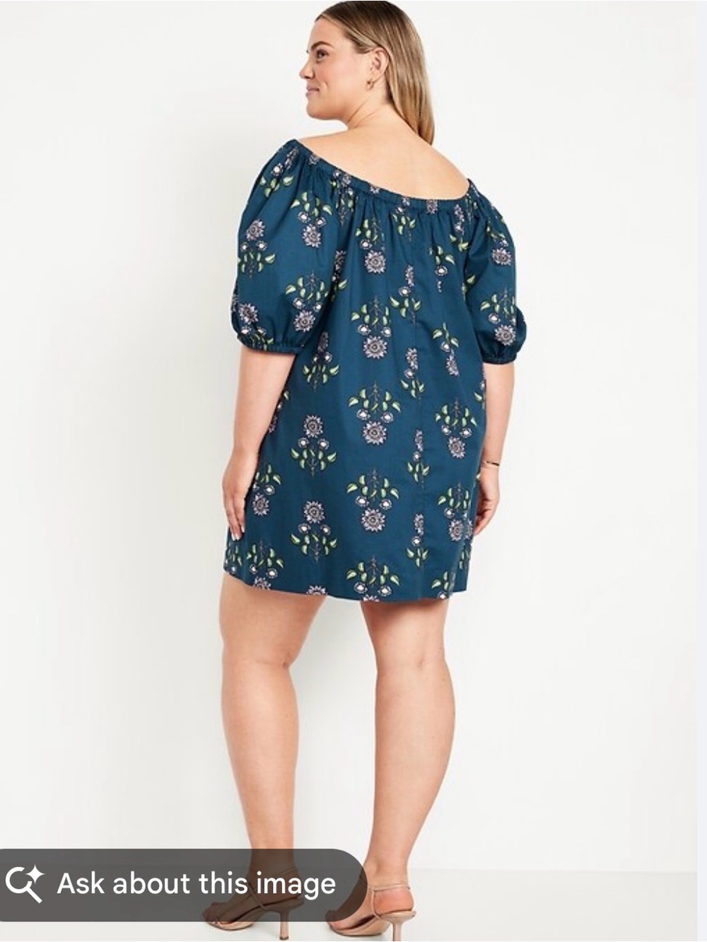 Old Navy Navy Floral Boheme Swing Mini Dress NWT Size XXL Pockets